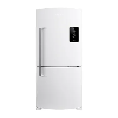 Foto frontal da geladeira Brastemp BRE85M · 127 V ou 220 V, acabamento Branco