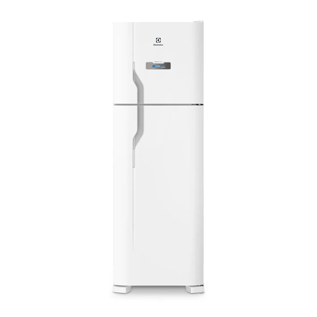 Foto frontal da geladeira Electrolux DFN41, acabamento Branco