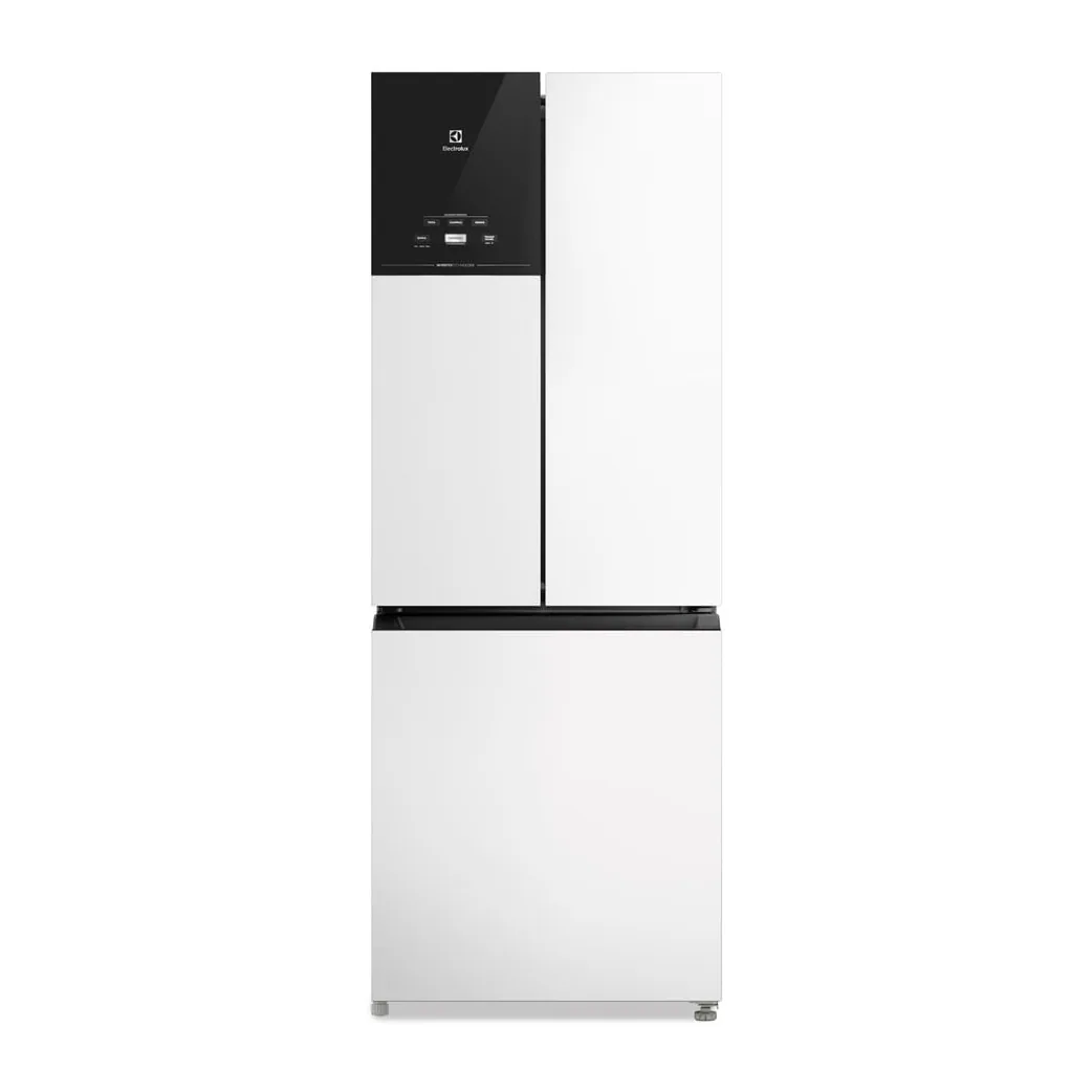 Foto frontal da geladeira Electrolux IM7, acabamento Branco