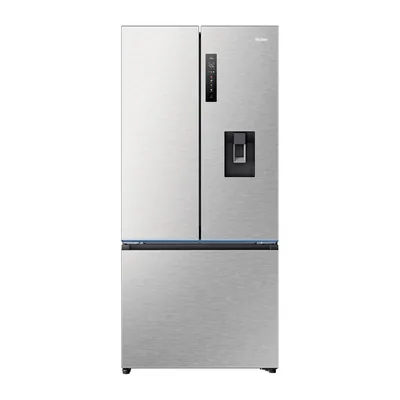 Foto frontal da geladeira Haier HFD650AJ · 127 V ou 220 V