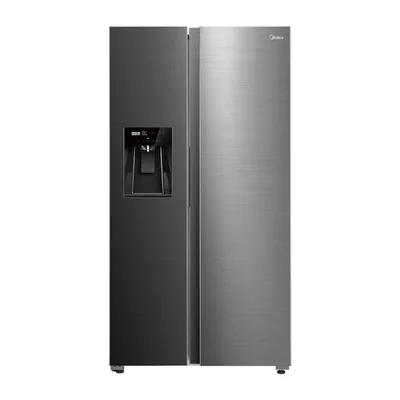 Foto frontal da geladeira Midea MDRS761MYD · 127 V ou 220 V