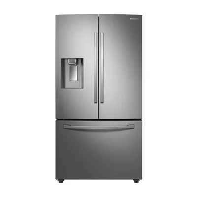 Foto frontal da geladeira Samsung RF23R6201SR · 220 V