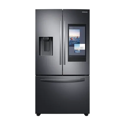 Foto frontal da geladeira Samsung RF27T5501SG · 220 V