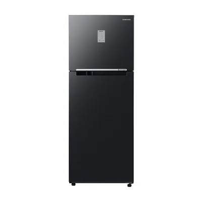 Foto frontal da geladeira Samsung RT38K5A0J · bivolt, acabamento Black